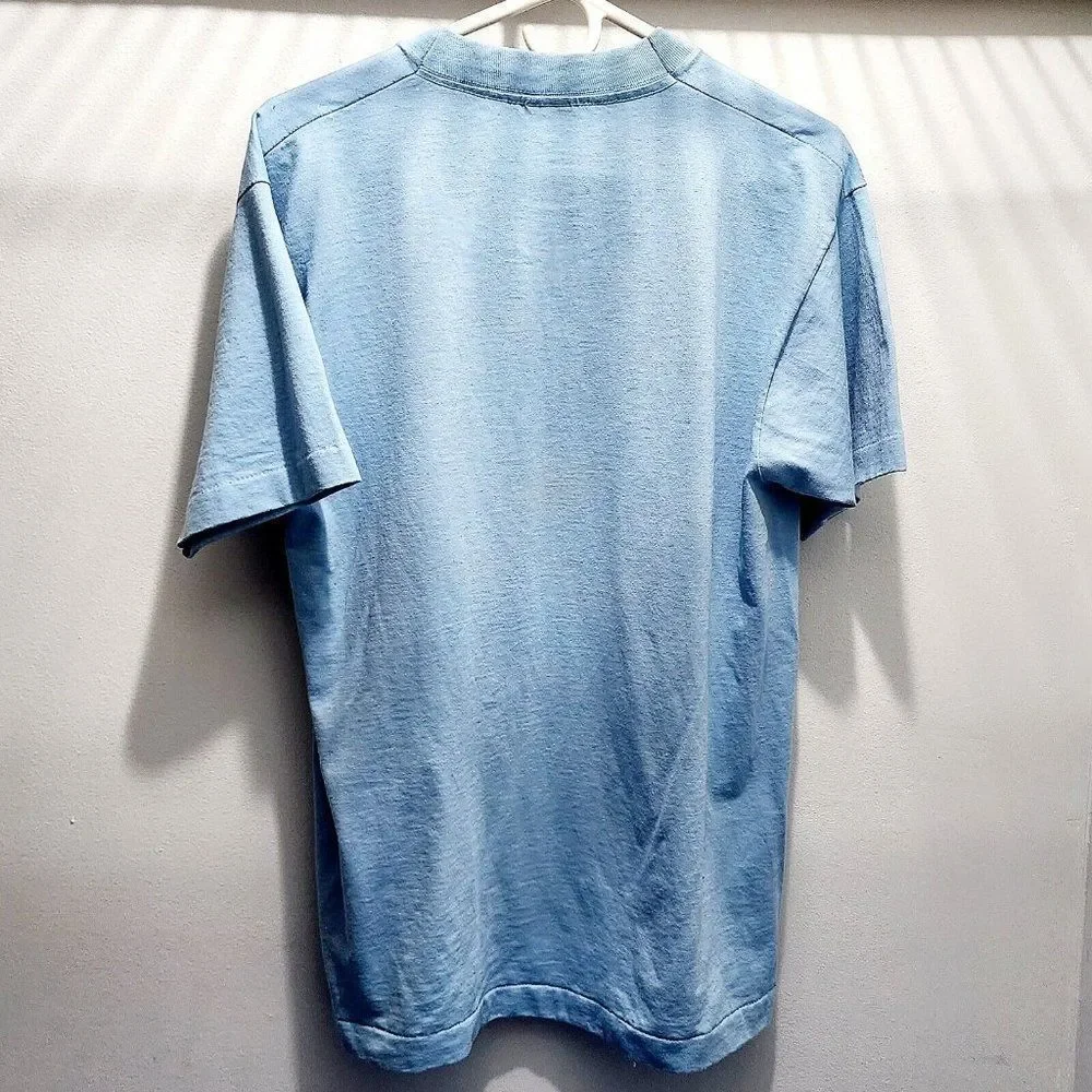 Big Spring Park GA Vintage‎ Single Stitch USA Shirt Blue 90s Graphic Size Large